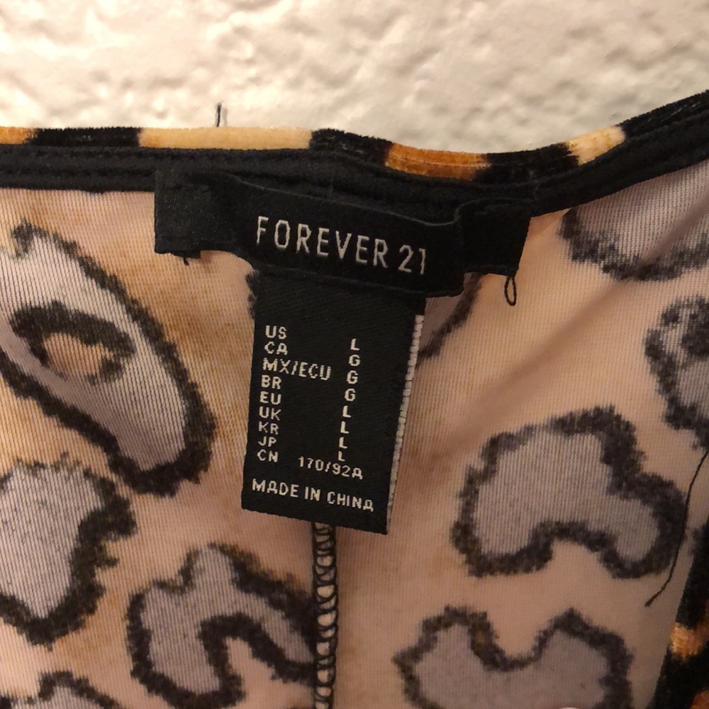 Leopard Print Slip Dress - Brown/Black - Picture 3 of 3